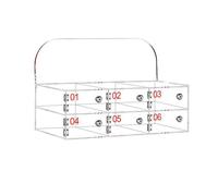 SFJATTA Cassaforte per Cellulari in Acrilico, Per Dipendenti Mobiletto Portacellulare Scolastico Armadietto, Con Serratura A Chiave(6 slots)