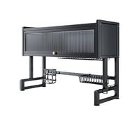 SFJATTA Scolapiatti da appoggio per lavello con coperchio, scolapiatti a grande capacità con ripiano portaoggetti, ideale per cucine, bagni e lavanderie(65 * 28 * 81cm/25.6 * 11 * 31.9in)