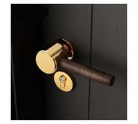 SFJSFIMQ Maniglia for Porta retrò Maniglia for Porta Magnetica silenziosa Maniglia for Porta in Noce Nero Serratura for Porta in Legno massello Originale(Gold,Magnetic Silent Set)