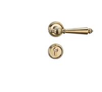 SFJSFIMQ Serratura for Porta Dorata, Serratura for Magnetica silenziosa Francese, Maniglia for di Lusso, for in Legno Divisa, for Interna(E Silent 35-50mm)