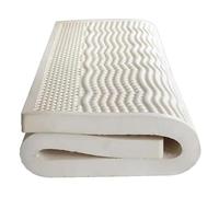 SFKLYU Coprimaterasso Morbido Spesso 5 cm, Portatile, Allevia la Pressione, Coprimaterasso in Lattice Biologico con Fodera Sfoderabile e Lavabile, 7 Zone di Supporto,135cm*190cm