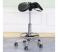 SFKLYU Sedia Sgabello Professionale A Sella, Sgabello Girevole A Sella, Sgabello Ergonomico A Sella con Ruote per Saloni di Bellezza, Tatuaggi, Spa, Medici, Dentisti, Cliniche,A2,520~660MM