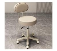 SFKLYU Sgabello con Rotelle con Supporto per Schiena e Poggiapiedi Sgabello Salone Girevole Regolabile per Bellezza Sgabello Girevole per Salone, Spa,A1