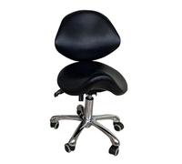 SFKLYU Sgabello Sella Regolabile con Supporto per La Schiena Sedie Ergonomiche Sedia Rotelle con Schienale per Massaggi in Salone di Bellezza Clinica Odontoiatrica Uso in Ufficio Casa,Nero,260#