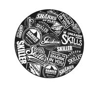 SHARKOON MOUSEPAD TAPPETINO GAMING SFM10, DIAMETRO 120 CM, SPESSORE 5 MM, BASE ANTISCIVOLO, POLIESTE Quantita min. 1