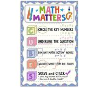 SFNGXXAG Educational Math Poster featuring Math Cubes Design and Why Math Matters Inspirational Wall-Art for All Grade Levels Classroom Teacher Gift Back to School(Framed,08x12inch(20x30cm))