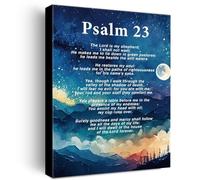 SFNGXXAG Psalm 23 Canvas Print, The Lord is My Shepherd Bible Verse Wall Art, Uplifting Christian Scripture Decor for Home Bedroom Office(Unframed,08x12inch(20x30cm))