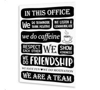 SFNGXXAG We Are A Team Motivational Poster - Office Teamwork Wall Art for Corporate Workplace, Unity Collaboration Quote Canvas Print for Break Room Office Decor (Framed,08x12inch(20x30cm))