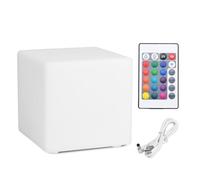 SFNIOKFG Sedia a cubo LED Ricaricabile, Sgabello Luminoso con Cambio di 16 Colori e Telecomando, Luce Notturna Impermeabile per Giardino, terrazza, Bar, Lampada LED Quadrata da 4 Pollici e