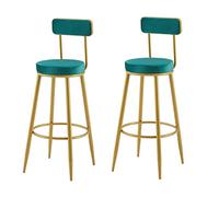 SFNIOKFG Sgabelli da Bar in Velluto, Set di 2 sedie da Bar Alte Fino al bancone con poggiapiedi per Cucina e Sala da Pranzo, Eleganti sgabelli da Bar per la Colazione