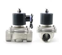 SFOCQVISH Elettrovalvola in Acciaio Inossidabile normalmente Chiusa DN15 DN20 DN25 AC220V DC12V DC24V Raccordi for Tubi for Acqua, Olio e Aria 1 pz(Dc24v,DN20)