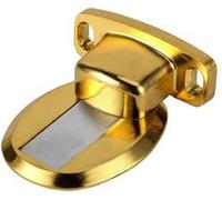 SFOCQVISH Fermaporta fermaporta, fermaporta in Lega di Zinco installato a Terra, nessun Adesivo for punzonatura for installare fermaporta, Nero(Gold)