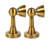 SFOCQVISH Fermaporta Magnetico in Metallo Elegante fermaporta Silenzioso fissato al Muro Supporto for Porta del Bagno della Famiglia, 2 Pezzi-Nero(Bronze)