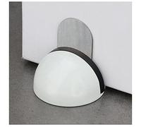 SFOCQVISH Fermaporta Magnetico semicircolare in Gomma, in Acciaio Inox, Adesivo, Invisibile, for Pavimento - Oro||2 Pezzi(Blanc)