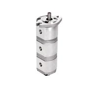 SFOCQVISH Pompa idraulica a Ingranaggi HGP-111A Piccola Pompa idraulica a Ingranaggi Tripla Mini Serie Olio ad Alta Pressione(HGP-111A-F6-0.8-0.8R)