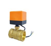 SFOCQVISH Valvola a Sfera motorizzata in Ottone a Tre Fili, a Due comandi, a Tre Fili, a Un Comando, 220 V, 24 V, 12 V CA/CC, elettrovalvola Alternativa elettrica(24vdc-cr02,1.25 inch)