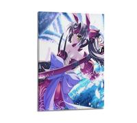 SFOGIEB Poster decorativo da parete a tema anime con kimono Beauty Samurai, poster decorativo su tela, poster decorativo per camera da letto e camera da letto, 40 x 60 cm