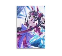 SFOGIEB Poster decorativo da parete a tema anime con kimono Beauty Samurai, stampa artistica su tela, poster decorativo moderno per camera da letto, 20 x 30 cm