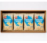 Sfogliata Bianca Patatine Croccanti e Delicate, Snack Fritto a Base di Patata, Senza Glutine, Ideali per Aperitivi e Feste - 4 Confezioni da 150 g