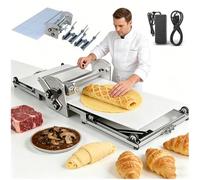 Sfogliatrice elettrica in acciaio inox con spessore regolabile per | Realizzata in resistente acciaio inossidabile, questa sfogliatrice elettrica è dotata di impostazioni di spessore regolabili