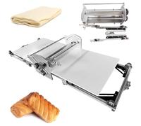 Sfogliatrice elettrica professionale: spessore regolabile da 2 a 30 mm, per pasticcini, croissant e fondente, macchina laminatrice pieghevole.