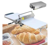 Sfogliatrice for pasta commerciale, sfogliatrice pieghevole con 2 tavole for sfoglia, spessore regolabile, acciaio inossidabile, macchina da tavolo for sfogliare croissant, pasta for pizza(Type300)