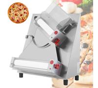 Sfogliatrice for pizza commerciale da 3-15", pressa elettrica for impasti for pizza da 370 W, spessore regolabile, macchina automatica for impasti in acciaio inossidabile for pizze con pasta