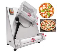 Sfogliatrice for pizza, macchina automatica for pizza commerciale da 3-15", pressa for pizza a due stadi con rullo in acciaio inossidabile da 370 W, spessore regolabile, for macchine for il pane
