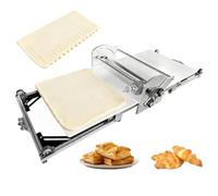 Sfogliatrice manuale commerciale, stendipasta pieghevole, laminatrice portatile per croissant, spessore regolabile, per pane, pasta sfoglia, pizza, marzapane(Small)