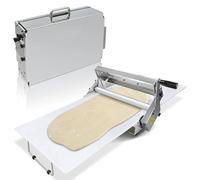 Sfogliatrice manuale compatta, macchina per la stesura della pasta in acciaio inossidabile, impostazioni di spessore regolabili, per preparare la pasta sfoglia per pasticceria,M