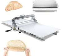 Sfogliatrice Manuale in Acciaio Inossidabile, Pressa da Tavolo da 30 cm/40 cm per Croissant, Fondente, Pizza e Pasticceria - Rullo per Pasta Pieghevole 40×90 cm