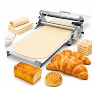 Sfogliatrice manuale in acciaio inox, rullo per pasta da forno | Questa sfogliatrice manuale è dotata di una robusta struttura in acciaio inossidabile, progettata per stendere senza intoppi