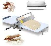 Sfogliatrice Manuale in Acciaio Inox, Spessore Regolabile 5-25 mm, per Pizza, Cornetti, Pasticceria e Fondente, Design da Tavolo, per Pizza e Commerciale Width11.81in