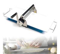 Sfogliatrice manuale in acciaio inox, spessore regolabile per panetteria, pizza, croissant - essenziale per cucina commerciale e domestica