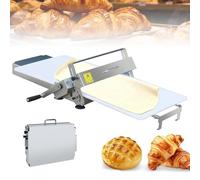 Sfogliatrice manuale in acciaio inox, spessore regolabile per pasta sfoglia, glassa e marzapane, uso commerciale