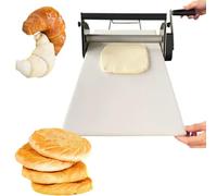 Sfogliatrice manuale in acciaio inox, spessore regolabile per pizza, cornetti, pasticceria e fondente