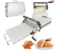 Sfogliatrice manuale, macchina per pasticceria pizza di spessore regolabile, rullo in acciaio inossidabile per uso commerciale domestico