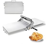 Sfogliatrice manuale per impasto, spessore regolabile da 0 a 20 mm, pieghevole con vassoio per polvere, copertura protettiva per stratificazione di pasticceria