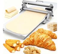 Sfogliatrice manuale per impasto, spessore regolabile, in acciaio inox, pieghevole, per impasto per pizza, crosta di fondente, uso commerciale