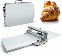 Sfogliatrice manuale per pasta, sfogliatrice pieghevole, sfogliatrice da banco con tavola per sfoglia, macchina per pasta in acciaio inossidabile, spessore della sfoglia regolabile per pizza
