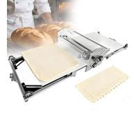Sfogliatrice manuale per pasticceria e pizza, rullo in acciaio inox con spessore regolabile da 0 a 30 mm, per uso professionale e domestico