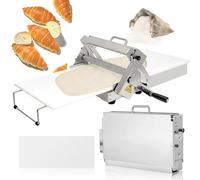 Sfogliatrice manuale per pasticceria e pizza, rullo per pasticceria in acciaio inox, design pieghevole, spessore regolabile 55 per un facile utilizzo