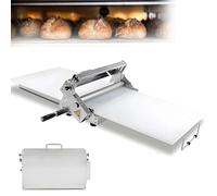 Sfogliatrice manuale pieghevole acciaio inox, regolabile 0-25 mm, per croissant, pizza, pasta fresca, biscotti, pane artigianale, ideale per cucina casa e laboratorio(90x40cm)