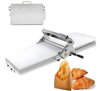 Sfogliatrice manuale pieghevole acciaio inox, rullo antiaderente, regolabile 0-25 mm, per pizza, croissant, pane, pasta fresca e sfoglia, cucina casalinga e pasticceria(90x40cm)