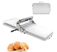 Sfogliatrice manuale pieghevole acciaio inox, spessore regolabile 0-25 mm, per pasta sfoglia, pizza, croissant, biscotti, pane, ideale per cucina casalinga e uso commerciale(90x40cm)