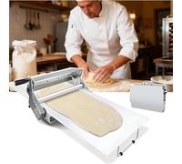 Sfogliatrice manuale pieghevole for uso commerciale e domestico,Laminatrice manuale for sfogliatrice,Laminatrice compatta con tagliere, Acciaio inossidabile, Spessore regolabile 0-27 mm(300TYPE)