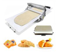 Sfogliatrice Manuale Pieghevole in Acciaio Inossidabile da 600G, Sfogliatrice per Pasta con Spessore Regolabile da 0-27mm, per Croissant da Forno, Pizza e Fondente