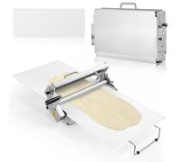 Sfogliatrice manuale pieghevole in acciaio inox con tagliere e rullo | La sfogliatrice manuale in acciaio inox pieghevole con tavola integrata funziona come un affidabile rullo per impastare a
