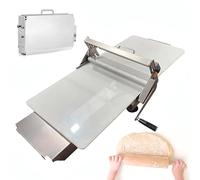 Sfogliatrice Manuale Pieghevole, macchina per la stesura della pasta in acciaio inossidabile, impostazioni di spessore regolabili, per preparare la pasta sfoglia per pasticceria (A, Rs201)