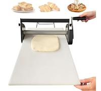 Sfogliatrice Manuale Pieghevole, Macchina per Pizza in Acciaio Inox 30.5Cm/39.4Cm, Stendipasta Da Tavolo, Spessore Regolabile, Per Preparare Pasta Sfoglia per Pasticceria,RS201